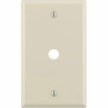LEVITON 1-Gang Plastic Light Almond Telephone/Cable Wall Plate with 0.312 In. Hole 000-78013